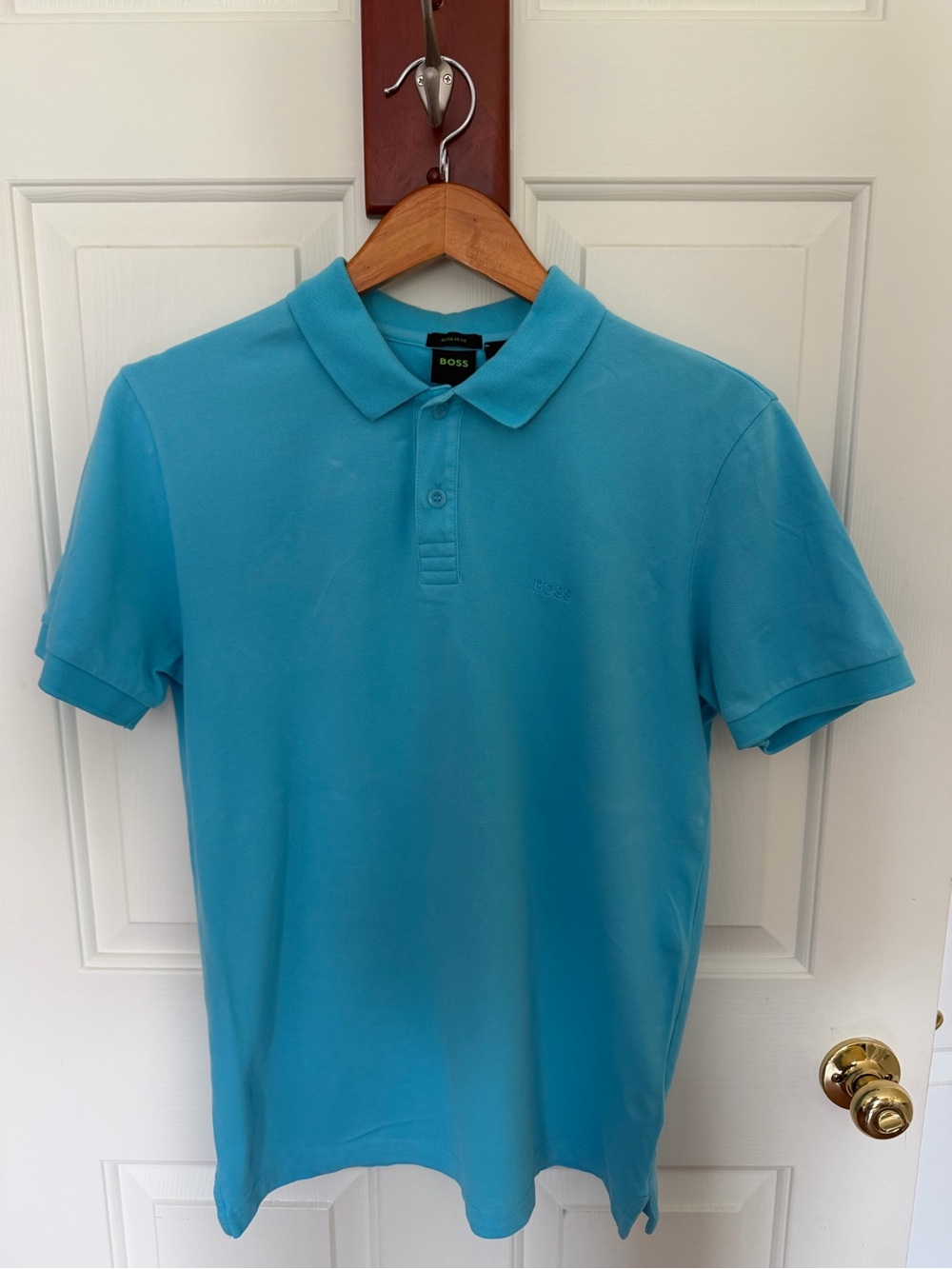 Hugo Boss Polo Shirt Mens M Medium Light Blue